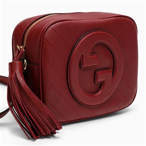 borsa gucci tessuto e pelle rossa|borse Gucci donna farfetch.